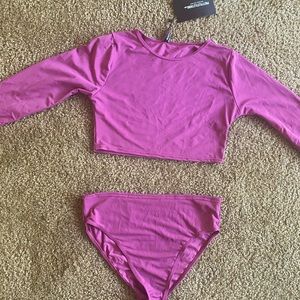NWT PLT 2 piece long sleeve bikini